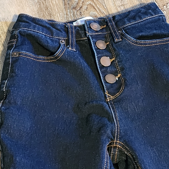 No Boundaries High Rise Dark Blue Jeans - Picture 2 of 5